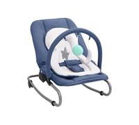 Vidaxl Transat Pour Bébé Bleu Marine Acier