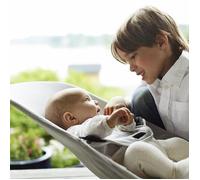 Transat pour bébé - Transat le bonheur - 80x40x51.5cm - Gris - Avec arche jouet