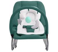 Transat pour bébé - vidaxl - Vert acier - 77x46x58 cm - Harnais à 3 points - Repose-pied réglable - Dossier réglable