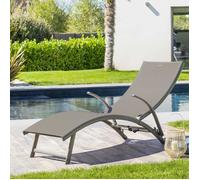 Transat ""Samba"" noisette & praline en aluminium traité époxy - Hespéride