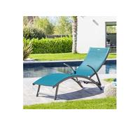 Transat Samba pliable bleu canard/graphite Hespéride