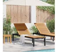 vidaXL Transat en bois d'acacia massif réglable 200x55x35 cm