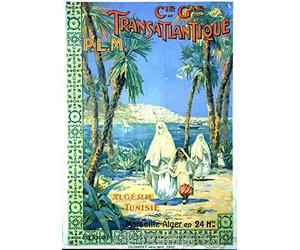 Transatlantique Algérie Tunisie Affiche Poster Reproduction - Format 50X70 cm Papier Luxe 300 GR - Vente du fichier numérique HD Possible Nous Consulter (Boutique : affichevintage.FR)