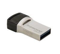 Transcend JetFlash 890 - Clé USB - 128 Go - USB 3.1 Gen 1 / USB-C - argent