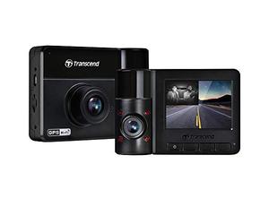 Transcend 128Go Dashcam DrivePro 550 Double Objectif, Wi-FI Vision Nocturne | Caméra embarquée. Objectif arrière 140° rotatif à 180°, GPS intégré, enregistrement en boucle, ADAS et affichage HUD