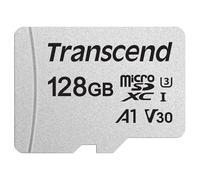 Transcend 300S - Carte mémoire flash (adaptateur inclus(e)) - 128 Go - A1 / Video Class V30 / UHS-I U3 - microSDXC