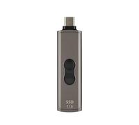 Transcend 1To ESD330C SSD Portable, 1050 Mo/s, boîtier métallique, USB-C | SSD externe USB 3.2 Gen 2, connecteur rétractable pour ordinateur portable, ordinateur de bureau et Smart TV
