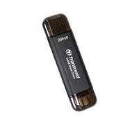 Transcend 256Go ESD310 Clé USB SSD Portable Double, 1050 Mo/s, USB C | SSD externe USB 3.2 Gen 2 pour iPhone 17, 16, 15 pouces, iPad, Mac, Tesla, Steam Deck, Android et Smart TV