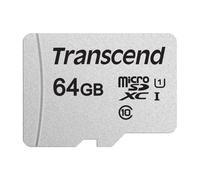 Transcend Carte mémoire microSDXC 300S 64GB Classe 10 avec jusqu'à 95/45 MB/s (pour smartphones, appareils photo numériques et consoles Nintendo) sans adaptateur SD - TS64GUSD300S