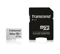 Transcend 300S - Carte mémoire flash (adaptateur inclus(e)) - 128 Go - A1 / Video Class V30 / UHS-I U3 - microSDXC