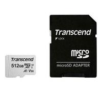 Transcend Carte microSDXC 300S 512 Go A1 V30 UHS-I U3 Class 10 avec adaptateur