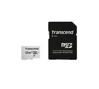 Transcend 32Go USD300S Carte microSD, 100 Mo/s, UHS-I, C10, U1, A1, Adapt | Carte mémoire microSDHC pour smartphones, tablettes et appareils photo numériques