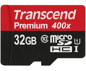Transcend 32Go USDU1 Carte microSD UHS-I, 45 Mo/s, U1, C10 MLC avec Adapt | Carte mémoire microSDHC pour smartphones, tablettes et appareils photo numériques