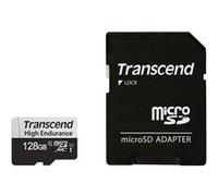 Transcend 350V - Carte mémoire flash (adaptateur SD inclus(e)) - 128 Go - UHS-I U1 / Class10 - microSDXC UHS-I G