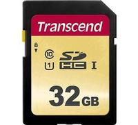 Transcend 500S - Carte mémoire flash - 32 Go - UHS-I U1 / Class10 - SDHC UHS-I Gold G