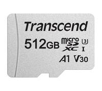 Transcend 300S - Carte mémoire flash (adaptateur inclus(e)) - 512 Go - A1 / Video Class V30 / UHS-I U3 / Class10 - microSDXC G