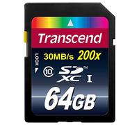 Transcend 64 Go Carte mémoire SDXC Classe 10 TS64GSDXC10