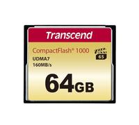 Transcend 64Go Carte mémoire CompactFlash CF, jusqu'à 160 Mo/s, MLC, VPG-65