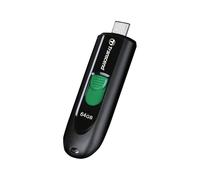 Transcend 64Go JetFlash 790 Clé USB 3.0, Type-C Clé USB 3.0, Noir | Clé USB 3.2 Gen 1, design rétractable sans capuchon avec porte-clés, stockage et sauvegarde de données