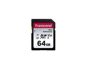 Transcend 64Go SDC340S Carte mémoire SDXC UHS-I, 160 Mo/s, U3, V30, A1 | Compatible avec les caméscopes haut de gamme pour photographes et vidéastes professionnels.