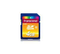 Transcend Carte Flash SDHC 4 Go Classe 10 NAND, Vitesse Lecture 30 Mo/s, 24x32x2.1 mm, -25°C à 85°C, Référence TS4GSDHC10