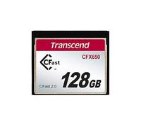 Transcend Carte mémoire CFast 2.0 128GB CFX650 SATA III 6Gb/s, jusqu'à 510/370 MB/s, MLC NAND Flash, conçue pour la cinématographie professionnelle en haute résolution, Full HD et 4K - TS128GCFX650