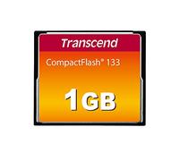 Transcend Carte mémoire CompactFlash 133 1GB (CF Card) jusqu'à 30MB/s, supporte le mode de transfert Ultra DMA 4 avec mémoire flash MLC NAND idéal pour reflex débutants - TS1GCF133