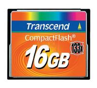 Transcend Carte mémoire CompactFlash CF133 16GB – 50/20 MB/s, MLC NAND, Ultra DMA 4