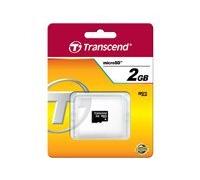 Transcend Carte mémoire flash - 2 Go - Micro SD (pas de boîte ni d'adaptateur)