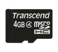 Transcend - Carte mémoire flash - 4 Go - Class 4 - Micro SDHC