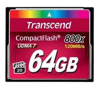 Transcend - Carte mémoire flash - 64 Go - 800x - CompactFlash G