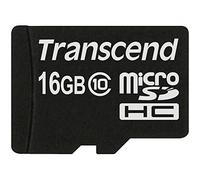 Transcend Carte Mémoire microSDXC 16 Go Classe 10 (Premium) TS16GUSDC10 | Compatible avec les reflex numériques et les appareils photo numériques