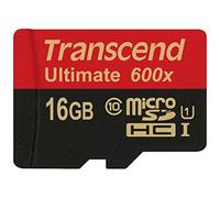 Transcend Carte Mémoire microSDXC 16 Go Classe 10 UHS-I 600x (Ultimate) TS16GUSDHC10U1