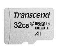 Transcend Carte mémoire microSDXC 300S 32GB Classe 10 avec jusqu'à 95/45 MB/s (pour smartphones, appareils photo numériques et consoles Nintendo) sans adaptateur SD - TS32GUSD300S