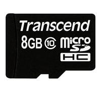 Transcend Carte Mémoire microSDXC 8 Go Classe 10 (Premium) TS8GUSDHC10