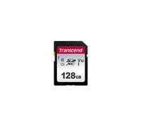 Transcend Carte mémoire SDXC 300S 128GB UHS-I, C10, U3, V30, 4K, Full HD, Jusqu'à 95/40 MB/s (Idéal pour appareils Photo numériques) avec Emballage Frustration Free - TS128GSDC300S-E2
