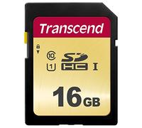 Transcend Carte mémoire SDXC 500S 16GB UHS-I, C10, U3, V30, 4K, Full HD, MLC, jusqu'à 95/50 MB/s (Idéal pour appareils photo reflex et caméscopes avancés) - TS16GSDC500S