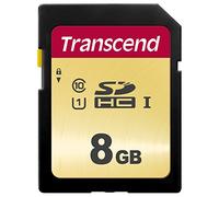 Transcend Carte mémoire SDXC 500S 8GB UHS-I, C10, U3, V30, 4K, Full HD, MLC, jusqu'à 95/50 MB/s (Idéal pour appareils photo reflex et caméscopes avancés) - TS8GSDC500S