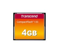 Transcend Carte mémoire CompactFlash 133 4GB (CF Card) jusqu'à 50/20 MB/s, supporte le mode de transfert Ultra DMA 4 avec mémoire flash MLC NAND idéal pour reflex débutants - TS4GCF133