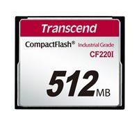 Transcend CF220I Industrial Temp - carte mémoire flash - 512 Mo - CompactFlash