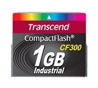 Transcend CF300 Industrial - carte mémoire flash - 1 Go - CompactFlash