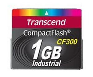 Transcend CF300 Industrial - carte mémoire flash - 1 Go - CompactFlash