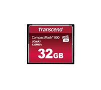 Transcend CF800 CompactFlash 800 Carte mémoire 32Go, jusqu'à 120/60 MB/s, Supporte le Mode de Transfert Ultra DMA Haute vitesse 7, idéal pour Vidéo Full HD Ultra Haute Résolution et 3D - TS32GCF800
