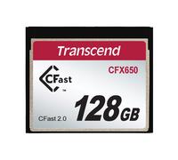 Transcend CFX650 128Go CFast 2.0 MLC : Carte Flash 510 Mo/s Lecture, 370 Mo/s Ecriture, Température -5-70°C, 42.8x36.4x3.3mm