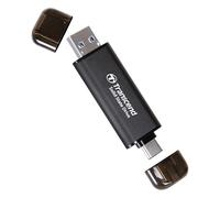 Transcend Disque SSD Externe Portable USB-C & USB-A 2 to ESD310C USB 10Gbps - TS2TESD310C, Noir