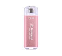 Transcend ESD300 - SSD - 512 Go - externe (portable) - USB 3.2 Gen 2x1 (USB-C connecteur) - rose