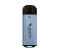 Transcend ESD300C SSD Portable 2TB USB Type-C 10 Gbit/s Compatible PS4/PS5, Bleu - TS2TESD300