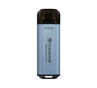 Transcend SSD portable ESD300C 512 Go USB Type-C 10 Gbit/s Compatible PS4/PS5 Bleu