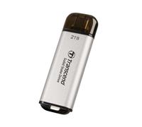 Transcend ESD300S - SSD - 2 To - externe (portable) - USB 3.2 Gen 2x1 (USB-C connecteur) - argent