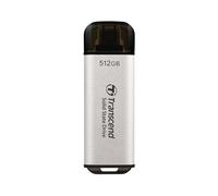 Transcend ESD300S - SSD - 512 Go - externe (portable) - USB 3.2 Gen 2x1 (USB-C connecteur) - argent